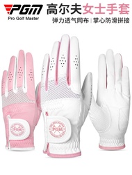 Pgm golf Gloves Ladies Fingerless Gloves Microfiber Cloth Breathable golf Gloves Left Right Hands