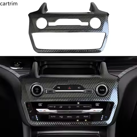 Carbon fiber color Radio Panel Automatic Climate AC Heater Temperature Control Trim for Ford Explore