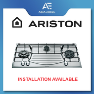 ARISTON PHN 932 T2/IX/A 90CM 3 BURNER BUILT-IN STAINLESS STEEL GAS HOB