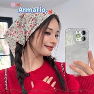 ARMARIO Hair Scarf, Breathable All-match Headband, Fashion Vintage Soft 58x58cm Silk Scarf