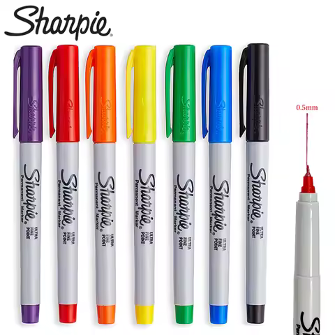 Genuine American Sharpie 0.5mm Dust-Free Marker 37001 Fine Dotted Waterproof Quick Drying Permanent 