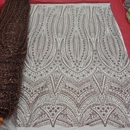 Japanese Elisab Sequin Tille Fabric Material, Luxurious full Sequin Fabric/, Solid Sequin