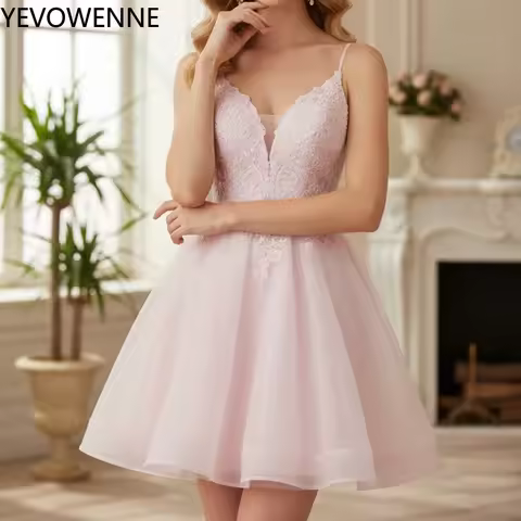 Sparkly Tulle Homecoming Dresses Lace Applique Short Prom Dress for Teens Quinceanera DAMA HOCO Dres