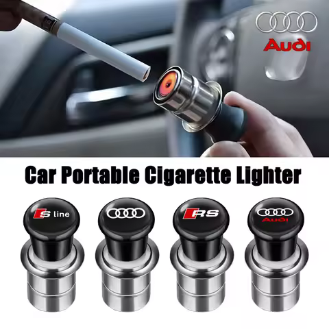 12V Car Cigar Lighter Portable Auto Emblem Cigarette Lighter Professional For Audi A4 B5 B6 B7 B8 B9