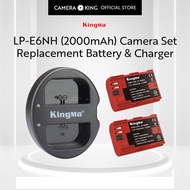 [KingMa] LP-E6NH Replacement Set / Battery (2000mAh) / Charger for Canon Cameras LPE6N | LP-E6N | LP