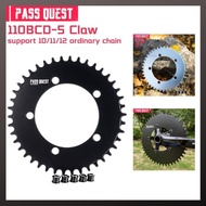 PASS QUEST 110BCD 5 Claw Closed   42T-58T Road Bikechainwheel Folding Bike Narrow Wide Chainring Folding Bike Chainwheel Cycling Parts