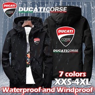 Ducati Pull Chain Jacket Water Repellent Windbreaker Pull Chain Jacket ducati Printed Spring Autumn 