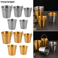 TPKSFSF98KF Ice Bucket, Stainless Steel Gold Silver Beer Barrel, High Quality 0.7L/1L/1.8L with Hand