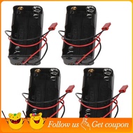 4Pack 6V 4XAA Battery Container Case Holder Pack Box JST Plug Receiver for   1/8 1/10 RC Nitro Power