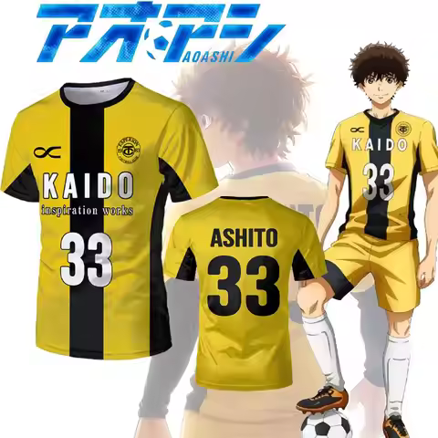 Aoashi KAIDO Soccer Jersey Men's And Kids Breathable Football Short-Sleeved T-Shirt Japanese Anime A