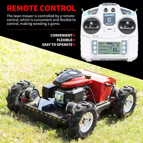 Robot lawn mower sale!Remote Control Lawn Mower 45° Climbing Adjustable Height