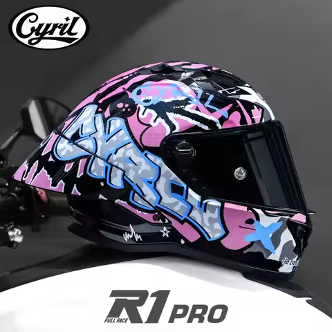 CYRIL R1-PRO Full Face Motorcycle Helmet Motocross Helmet with Magnetic Lens DOT Approved Helmet for