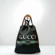 JS0841-GUCCI包包黑色牛皮紅綠logo手提/後背包/523586