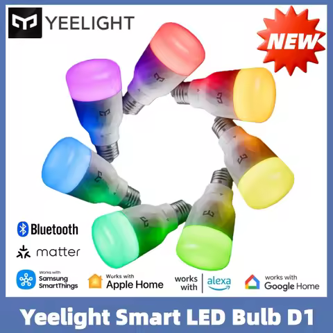 Global Yeelight Smart LED Bulb D1 Color Bluetooth Connection Dimmable E27 Voice Control Compatible w