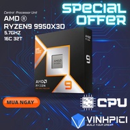 AMD Ryzen 9 9950X3D CPU (4.3GHz Boost 5.7GHz / 16 cores 32 threads / 145MB / AM5) [NEW]