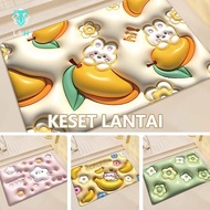 3D Square Floor Mat Anti-Slip Foot Mat 3D Non-Embossed Bathroom Mat Water Absorbent Floor Mat/