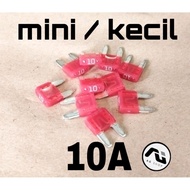 10A mini fuse, 10A universal small fuse