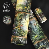 JIANWU 80mm*200cm Vintage Hobbit House Forest Flower Landscape Material Collage Washi Tape Creative 