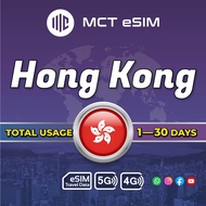 Hong Kong eSIM 5-20GB Total Usage - Receive eSIM QR Code on the same day