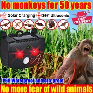 WP 2026 Ultrasonic Monkey Repellent PIR Sensor-Controlled Siren and Strobe Alarm System Solar Alat P
