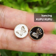 11mm black and white butterfly mushroom buttons