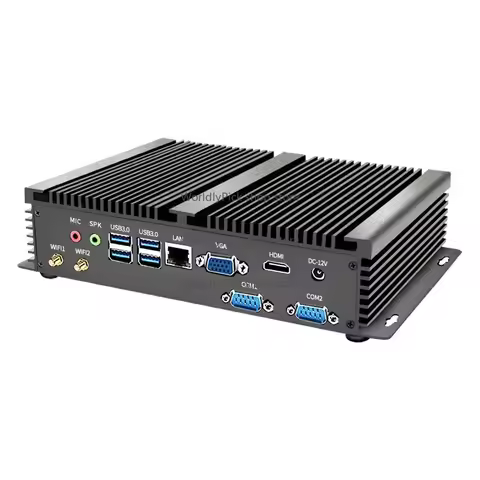 12V Industrial Fanless Mini PC with I7 10510U Win 11 Linx Rugged Embedded Barebone Computer
