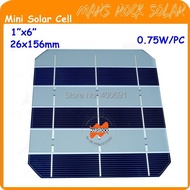 Sale 300pcs 0.75W 26x156mm 1inchx6inch 3BB small Monocrystalline Solar