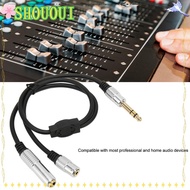 SHOUOUI 6.35mm Male to 6.35mm 3.5mm Female, Plug and Play Flexible 1 Split in 2 Sound Cable, Durable