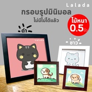 Square Photo Frame 4x4 5x5 6x6 7x7 8x8 9x9 10x10 11x11 12x12 Minimalist Glass 0.5 Inch Wide Wood + S