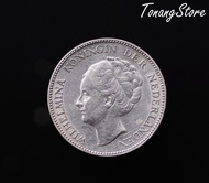 Uang Kuno Koin Perak Belanda 1 Gulden Wilhelmina Tahun 1939 -150