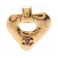 【日本直送】 CHANEL 香奈兒 雙C標誌 耳環 心形 鍍金 金色 單耳 93P
