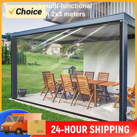 Waterproof Cover Tarp 6.5x9.8 FT Clear Vinyl Plastic Tarps Against Rain Cover Cloth for Greenhouse O