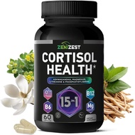 Cortisol Detox Supplement for Women Men - Control & Lower High Cortisol Level - Adrenal Health Balan
