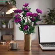 QIRVEN Simulation Azalea Floral, Fake Flowers Floral Craft Art Artificial Azalea Flowers Branches, H