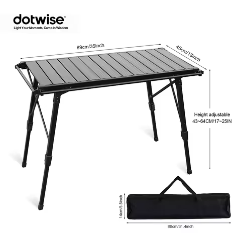 KRC CAMP Camping Folding Removable IGT Wood Table Lightweight Camp BBQ Grill Table Outdoor Picnic Fi
