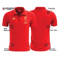 Liverpool FC Travel Jersey -DX1-NB AXA Gold | Football Polo | Baju Berkolar | Baju Official | Mens T