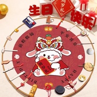 Chinese Style Festive Catch Week Carpet Household Cartoon Birthday Gift Round Carpet Baby Birthday D