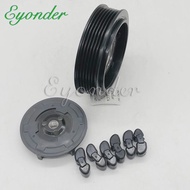 AC Compressor Clutch Pulley for Denso 6SEU14C For AUDI A4 B6 B7 3.2 S4 RS4 A8 2.8 3.2 Q7 3.0 VW TOUA