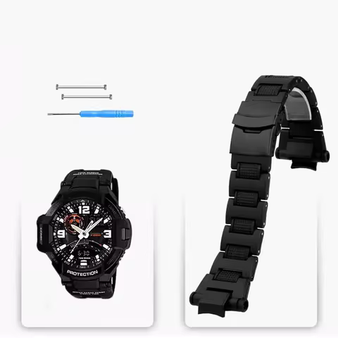 Mens Sport Wristwatch Bracelet For Casio g-shock GA-1000 1100 GW-4000 GW-A1100 A1000 Watch Strap Bla