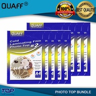QUAFF Matte Photo Top Cold Laminating Film Size: A4 20sheets Protection Film Photo Top Sticker