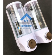 Agusto Minimalist WHITE DOUBLE Liquid soap Dispenser - soap Dispenser, shampoo, bath soap, sanitizer