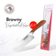 Dao nhà bếp inox 420J2 Zebra Browny Vegetable cán gỗ 6.5" - 990610