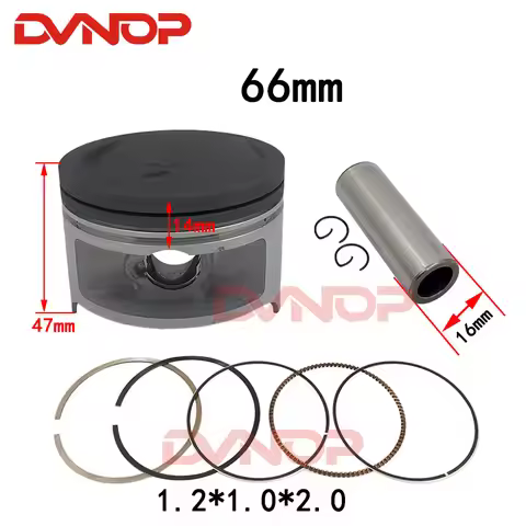 Motorcycle 66 mm Piston 16 mm Pin Ring Set For Qingqi Suzuki QM200GY GS200 GTX200 GS199 200cc Spare 