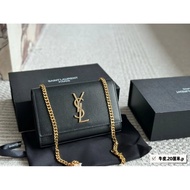 Ysl Handbag Caviar Cowhide Envelope Bag Shoulder Crossbody Chain Bag