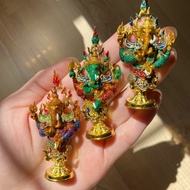 Thailand Amulet [7cm High Wisdom Elephant God base] Lord Ganesha Phra Pikanet with base Wat Phrong A