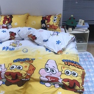 SpongeBob Patrick Cartoon Bedding Sets Dormitory Bedroom Comforter Cover Flat Bedsheet Pillowcase