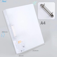 FAVOR Binder File Folder, D-shaped Office Document Transparent Folder, Plastic 2 Holes Lever Arch Fi