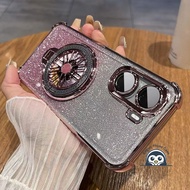 Gyroscope Bracket Glitter Phone Case For Realme C71 C75 C63 C61 C60 C55 C53 C35 C33 C33S C31 C30 C30
