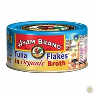 [MD KETO] 3 x 150g AYAM Brand canned Tuna flakes - HALAL Omega 3- in natural Olive, organic broth lo