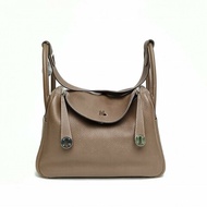 HERMES Lindy30大象灰TC皮A刻銀扣肩背包